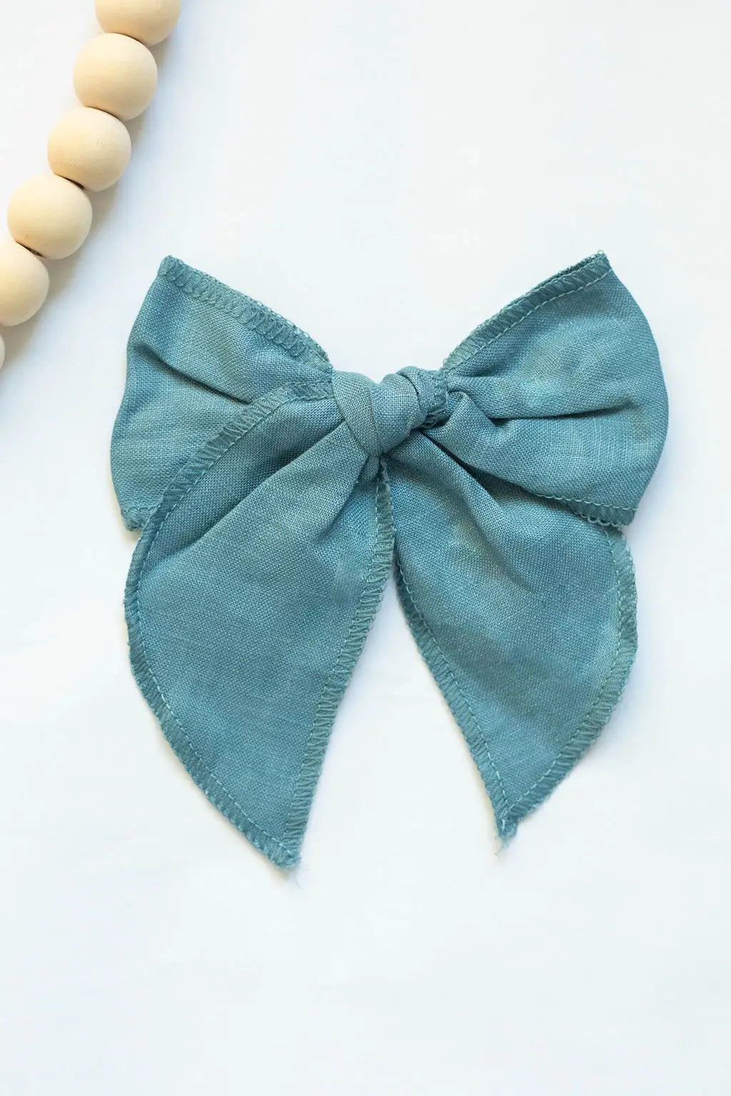 Linen Fabric Bow with Alligator clip