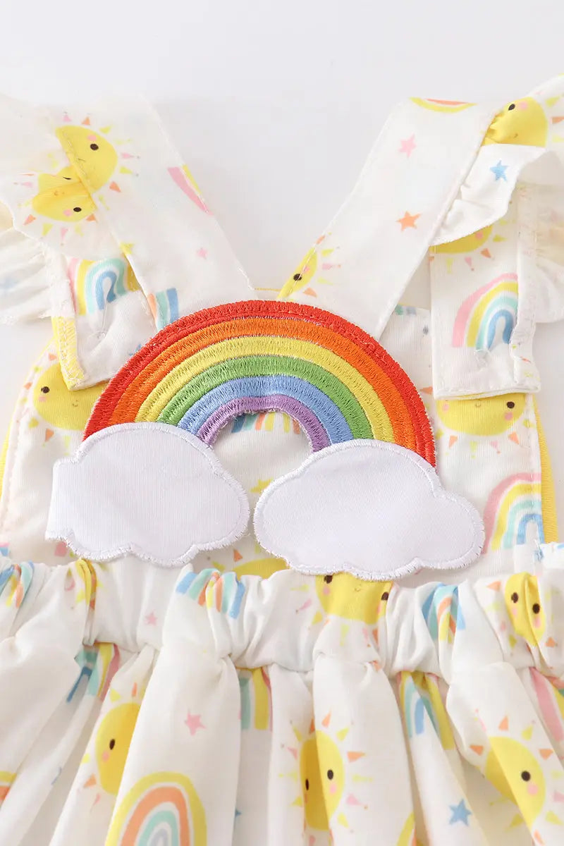 Rainbow Embroidery Girl Dress