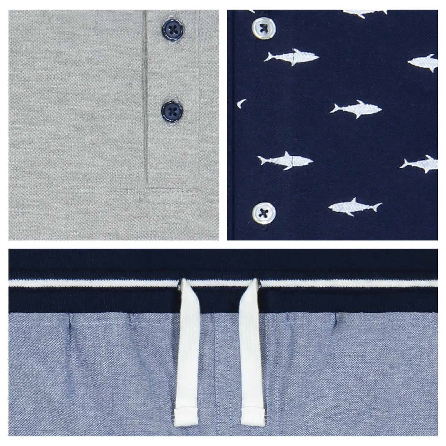 Three Piece Boys Set Navy- Andy & Evan